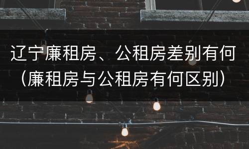 辽宁廉租房、公租房差别有何（廉租房与公租房有何区别）