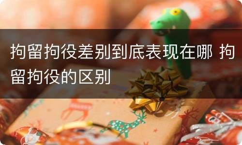 拘留拘役差别到底表现在哪 拘留拘役的区别