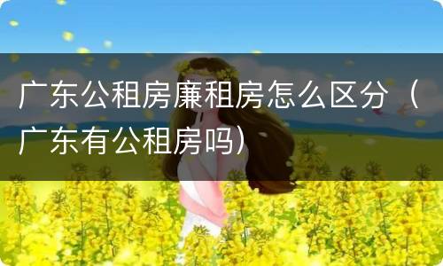 广东公租房廉租房怎么区分（广东有公租房吗）