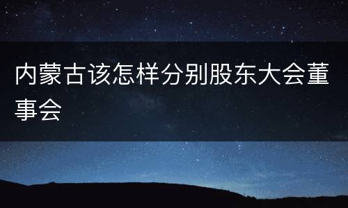内蒙古该怎样分别股东大会董事会