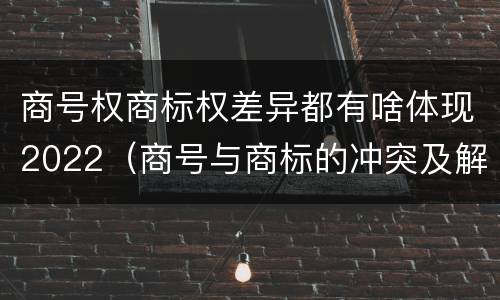 商号权商标权差异都有啥体现2022（商号与商标的冲突及解决措施）