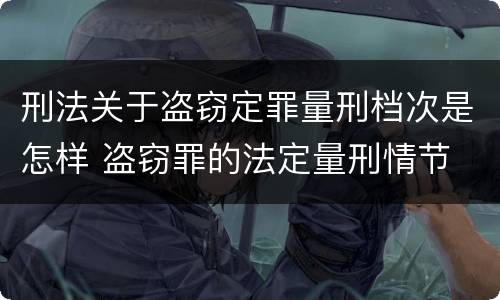 刑法关于盗窃定罪量刑档次是怎样 盗窃罪的法定量刑情节
