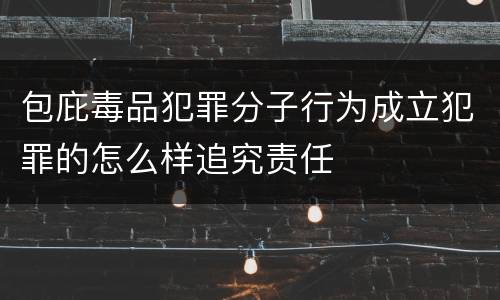 包庇毒品犯罪分子行为成立犯罪的怎么样追究责任