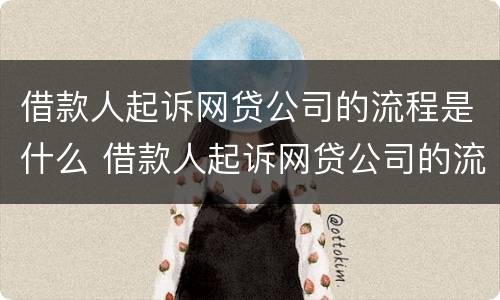 借款人起诉网贷公司的流程是什么 借款人起诉网贷公司的流程是什么样的
