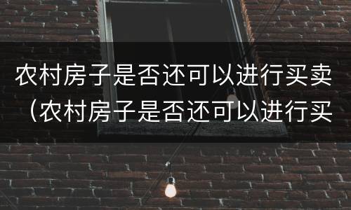 农村房子是否还可以进行买卖（农村房子是否还可以进行买卖过户）