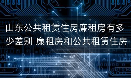 山东公共租赁住房廉租房有多少差别 廉租房和公共租赁住房的区别
