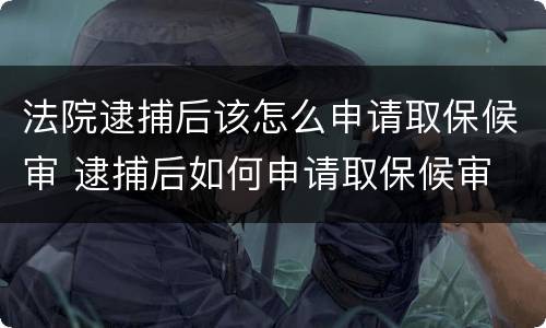法院逮捕后该怎么申请取保候审 逮捕后如何申请取保候审