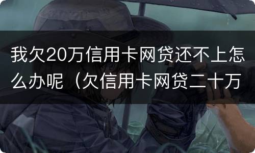 我欠20万信用卡网贷还不上怎么办呢（欠信用卡网贷二十万无力偿还）