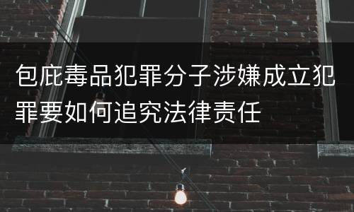 包庇毒品犯罪分子涉嫌成立犯罪要如何追究法律责任