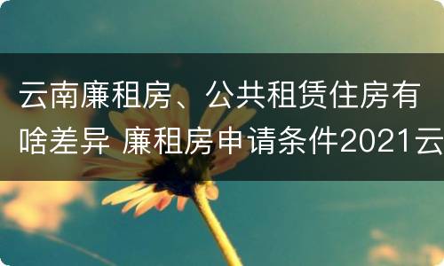 云南廉租房、公共租赁住房有啥差异 廉租房申请条件2021云南