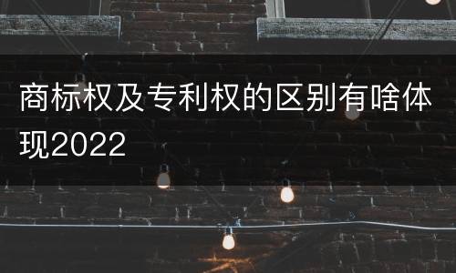 商标权及专利权的区别有啥体现2022