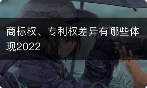 商标权、专利权差异有哪些体现2022