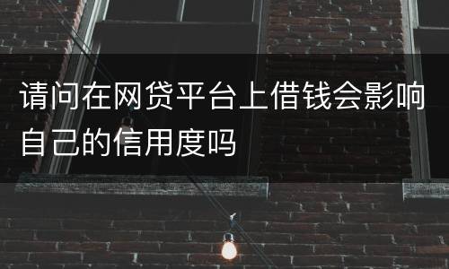 请问在网贷平台上借钱会影响自己的信用度吗