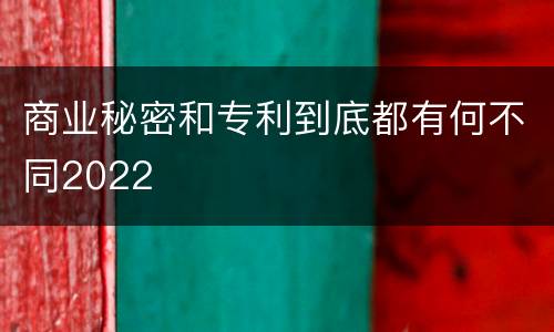 商业秘密和专利到底都有何不同2022