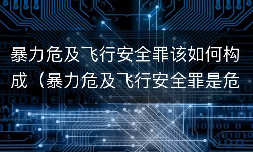 暴力危及飞行安全罪该如何构成（暴力危及飞行安全罪是危险犯吗）
