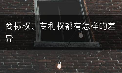 商标权、专利权都有怎样的差异