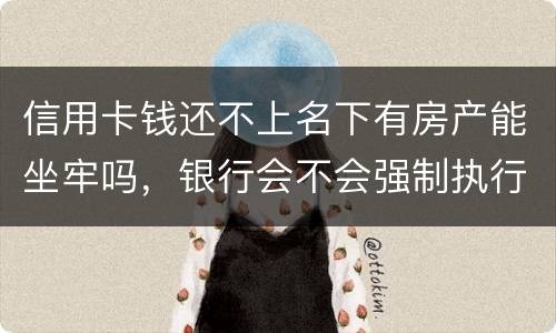 信用卡钱还不上名下有房产能坐牢吗，银行会不会强制执行