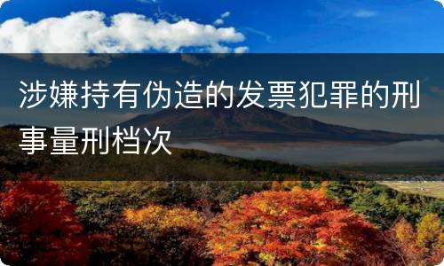 涉嫌持有伪造的发票犯罪的刑事量刑档次