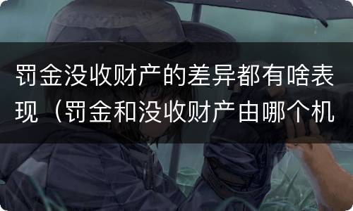 罚金没收财产的差异都有啥表现（罚金和没收财产由哪个机关执行）