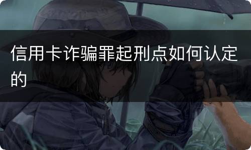 信用卡诈骗罪起刑点如何认定的