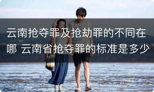 云南抢夺罪及抢劫罪的不同在哪 云南省抢夺罪的标准是多少?