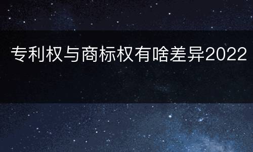 专利权与商标权有啥差异2022