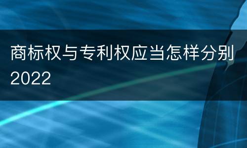 商标权与专利权应当怎样分别2022