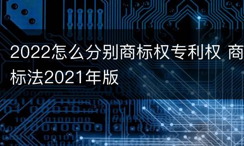 2022怎么分别商标权专利权 商标法2021年版