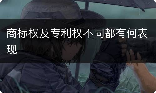 商标权及专利权不同都有何表现