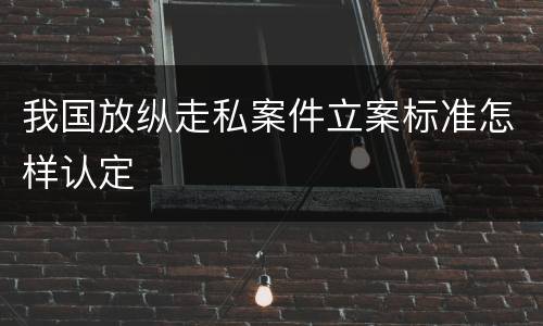 我国放纵走私案件立案标准怎样认定