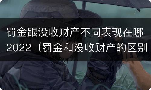 罚金跟没收财产不同表现在哪2022（罚金和没收财产的区别）