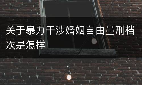 关于暴力干涉婚姻自由量刑档次是怎样