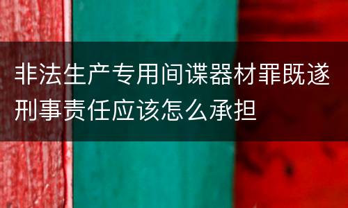 非法生产专用间谍器材罪既遂刑事责任应该怎么承担