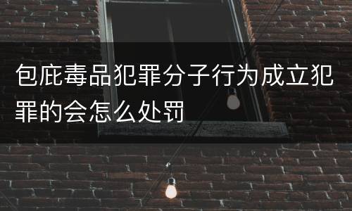包庇毒品犯罪分子行为成立犯罪的会怎么处罚