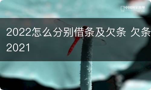 2022怎么分别借条及欠条 欠条2021
