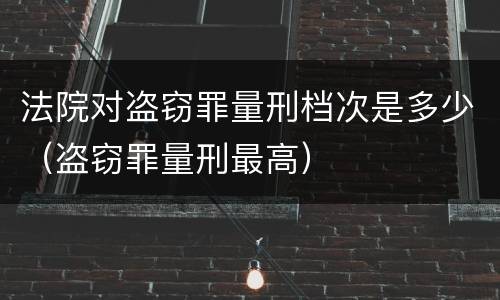 法院对盗窃罪量刑档次是多少（盗窃罪量刑最高）