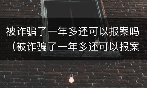 被诈骗了一年多还可以报案吗（被诈骗了一年多还可以报案吗怎么处理）