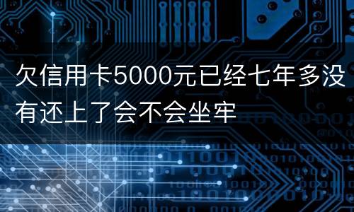 欠信用卡5000元已经七年多没有还上了会不会坐牢