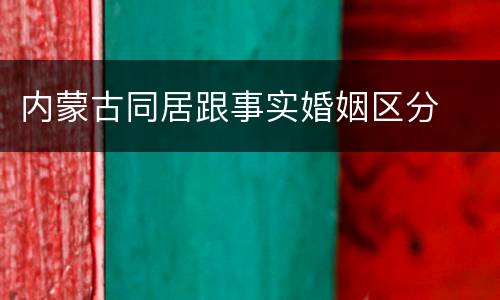 内蒙古同居跟事实婚姻区分
