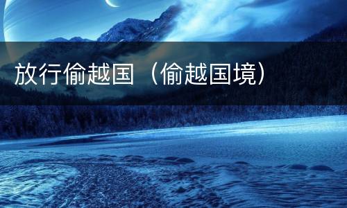 放行偷越国（偷越国境）