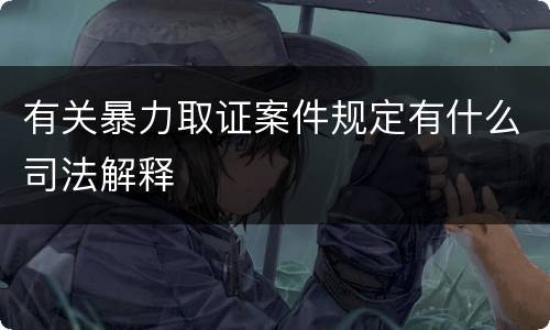 有关暴力取证案件规定有什么司法解释