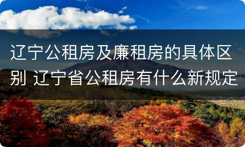 辽宁公租房及廉租房的具体区别 辽宁省公租房有什么新规定