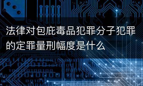 法律对包庇毒品犯罪分子犯罪的定罪量刑幅度是什么