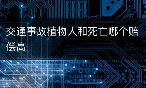 交通事故植物人和死亡哪个赔偿高