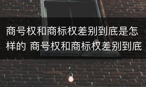 商号权和商标权差别到底是怎样的 商号权和商标权差别到底是怎样的