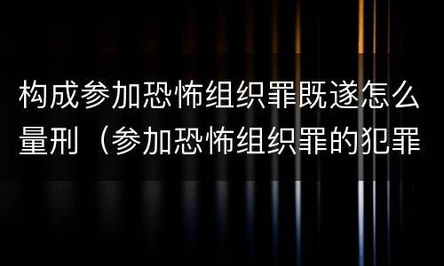 构成参加恐怖组织罪既遂怎么量刑（参加恐怖组织罪的犯罪对象）