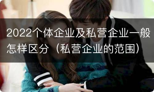 2022个体企业及私营企业一般怎样区分（私营企业的范围）
