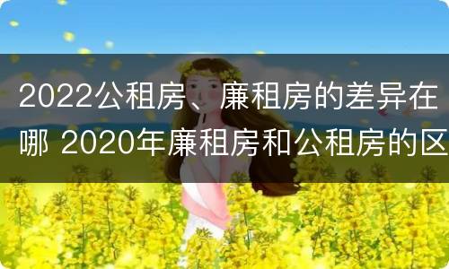 2022公租房、廉租房的差异在哪 2020年廉租房和公租房的区别