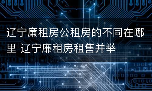 辽宁廉租房公租房的不同在哪里 辽宁廉租房租售并举