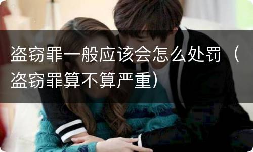 盗窃罪一般应该会怎么处罚（盗窃罪算不算严重）